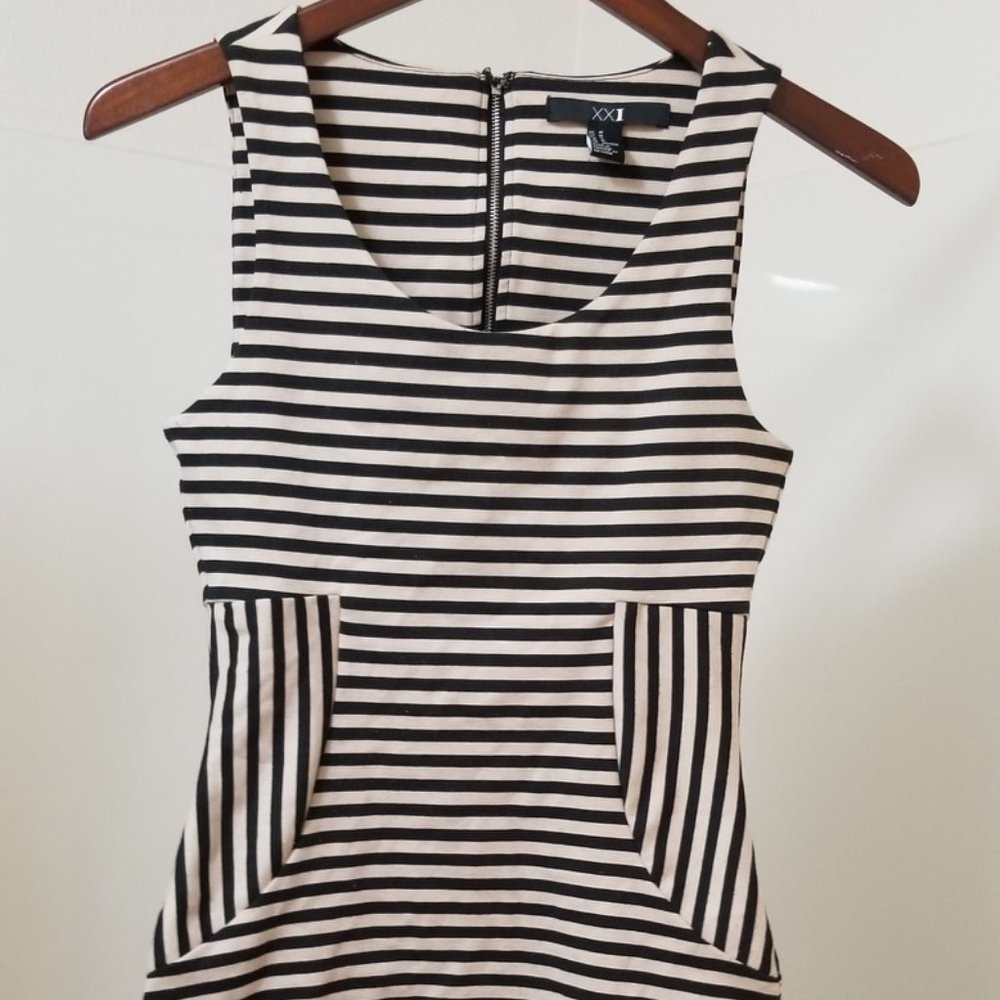 Striped Fitted Mini Dress